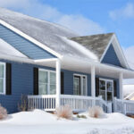 Photo of a house after a snowfall