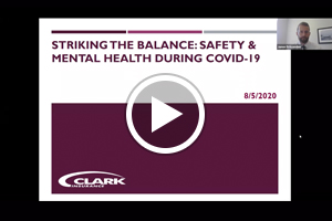 A photo thumbnail of Clark Insurance webinar for mental health during COVID-19
