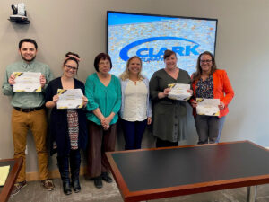 Group photo of Clark University award winners