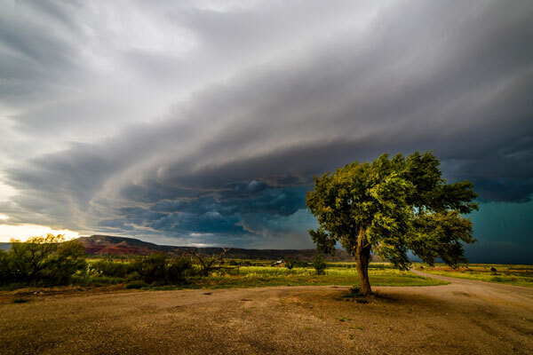 Photo of a severe storm in the distance